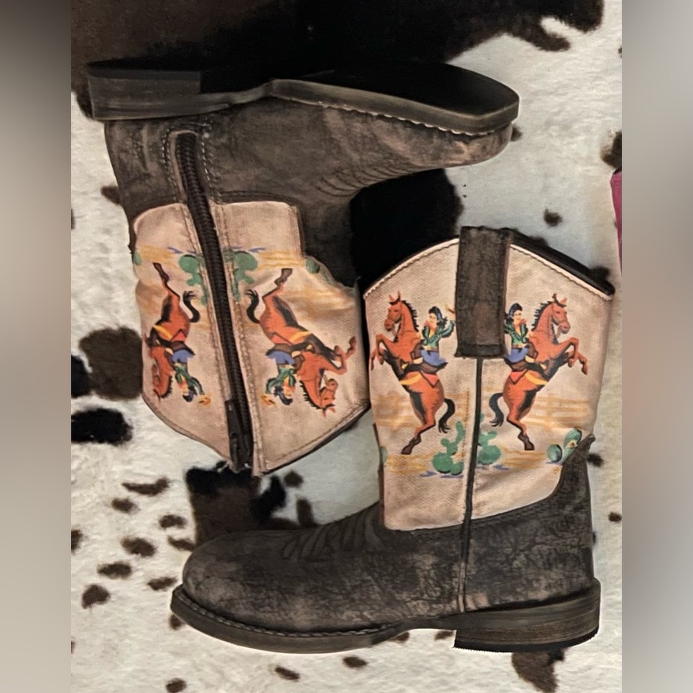 Toddler roper cowgirl boots